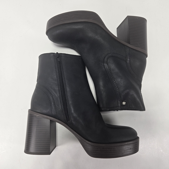 *NWOT* Lucky Brand Olliner Platform Chunky Heeled Black Boots Size 8.5 Women's - Picture 5 of 12